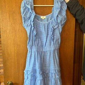 Blue Ruffled Dress